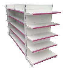 Display racks for supermarket and grocery store use