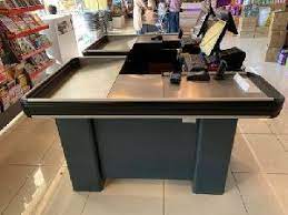 Supermarket counters with top-quality metal furniture