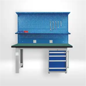 Garage Storage Metal Tool Cabinet Worktable with 4 Drawers